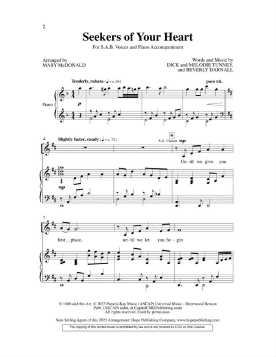 Seekers of Your Heart Seekers of Your Heart Choir scores gallery preview page 2