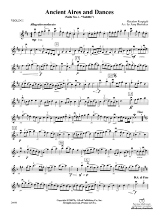 Ancient Aires and Dances, Suite No. 1 (Balletto): 1st Violin