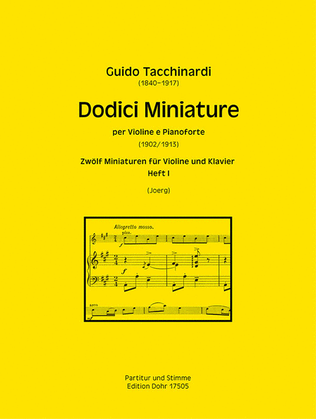 Dodici Miniature für Violine und Klavier (1902/1913), Heft 1