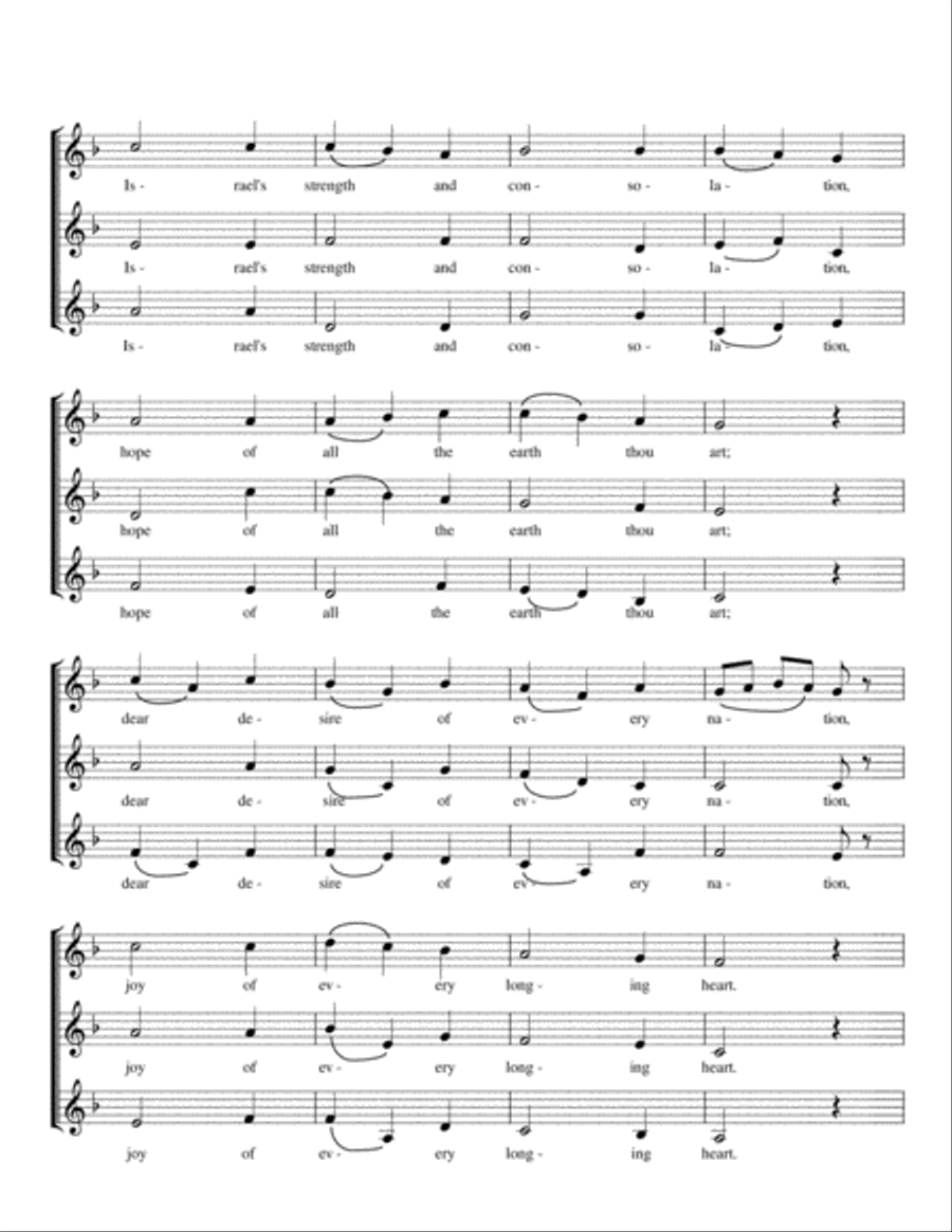 Come, Thou Long-Expected Jesus (3 equal parts) 3-Part scores gallery preview page 2