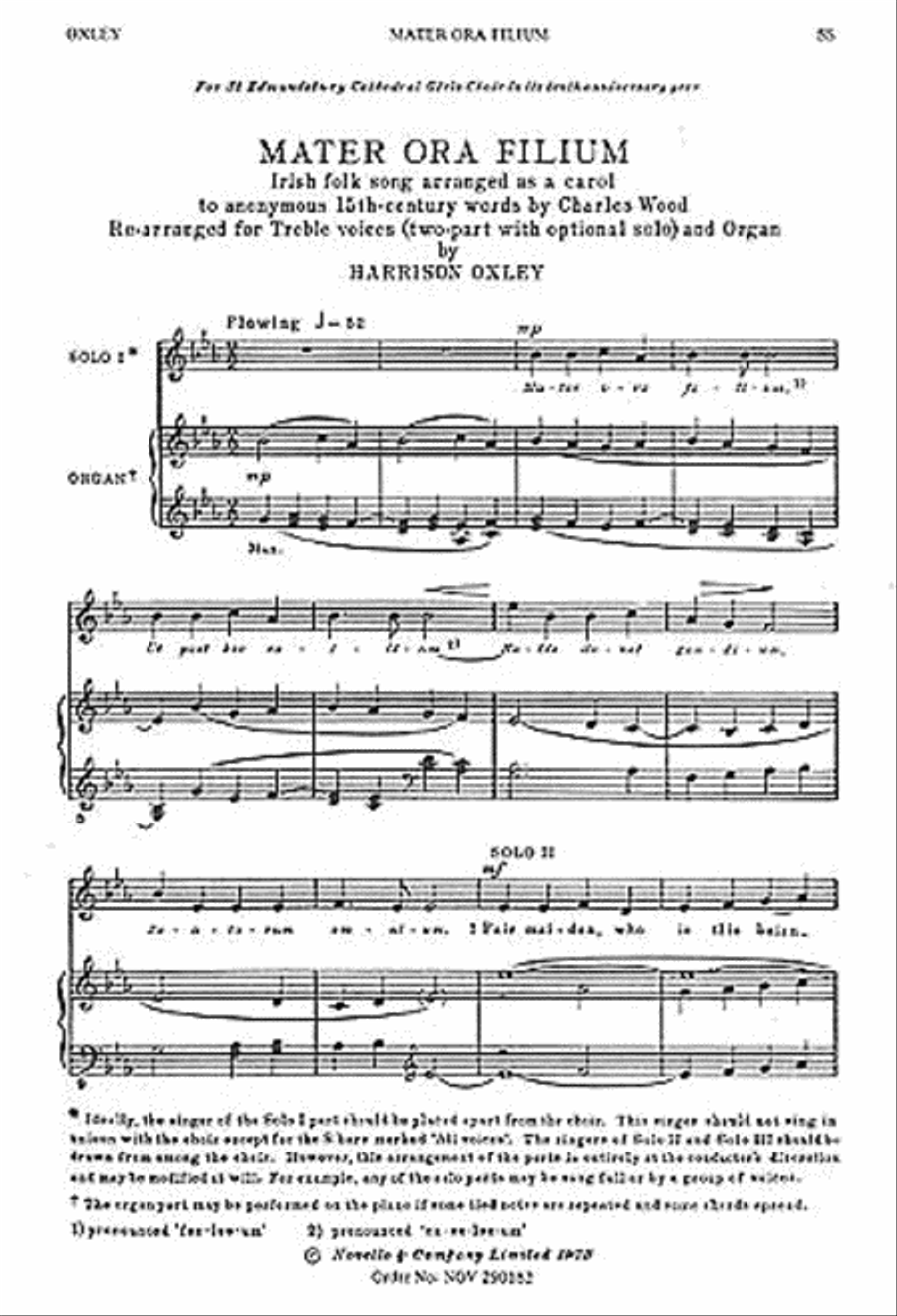Mater Ora Filium Mater Ora Filium Choir scores gallery preview page 1