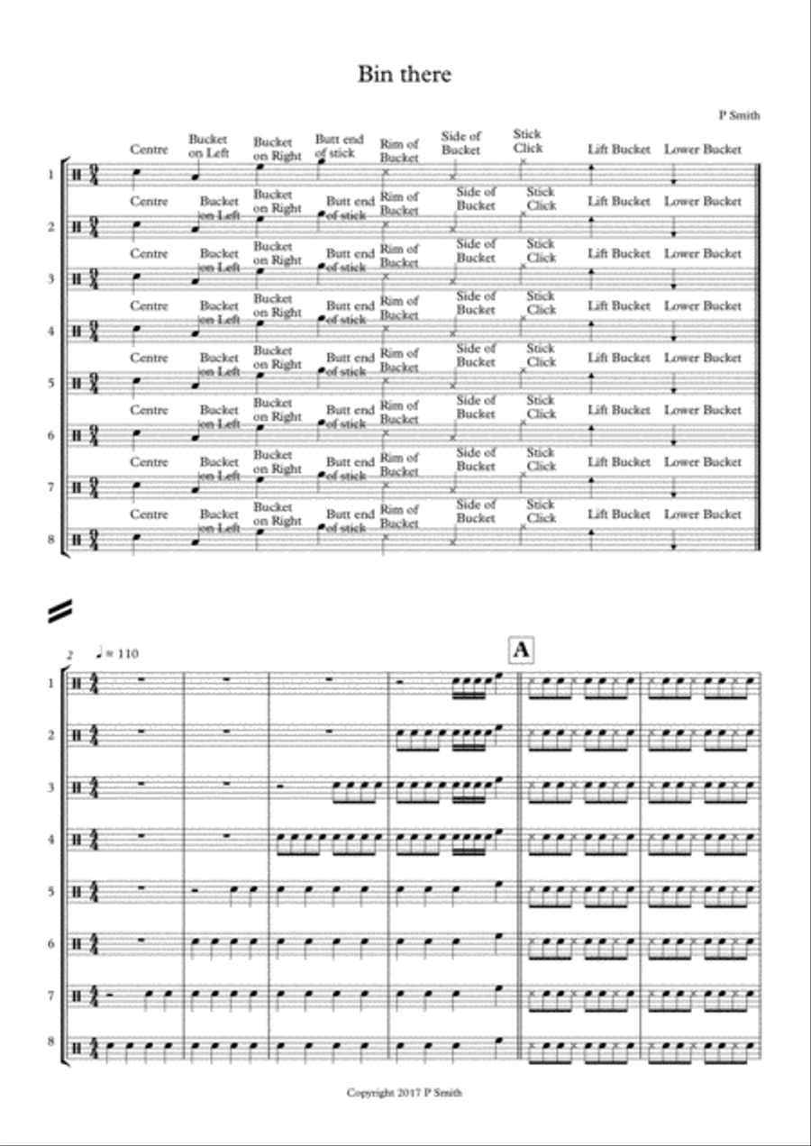 Bin There Bin There Percussion Ensemble scores gallery preview page 2