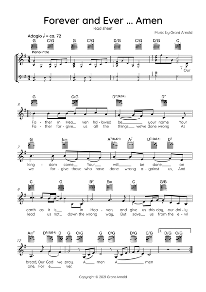 Forever And Ever ... Amen (lead sheet) image number null