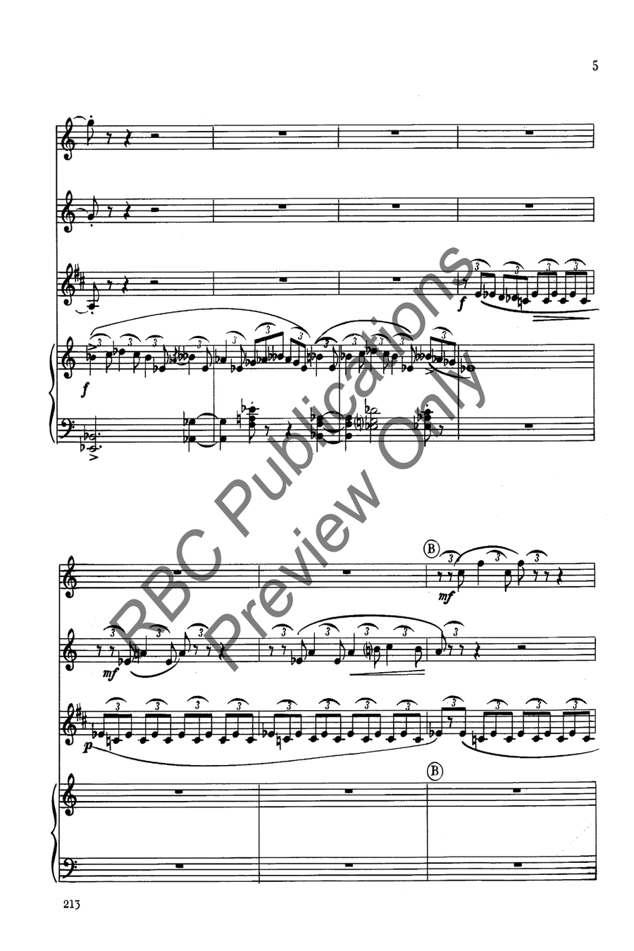 Mulholland Suite 2 Flutes/Clarinet Clarinet scores gallery preview page 6