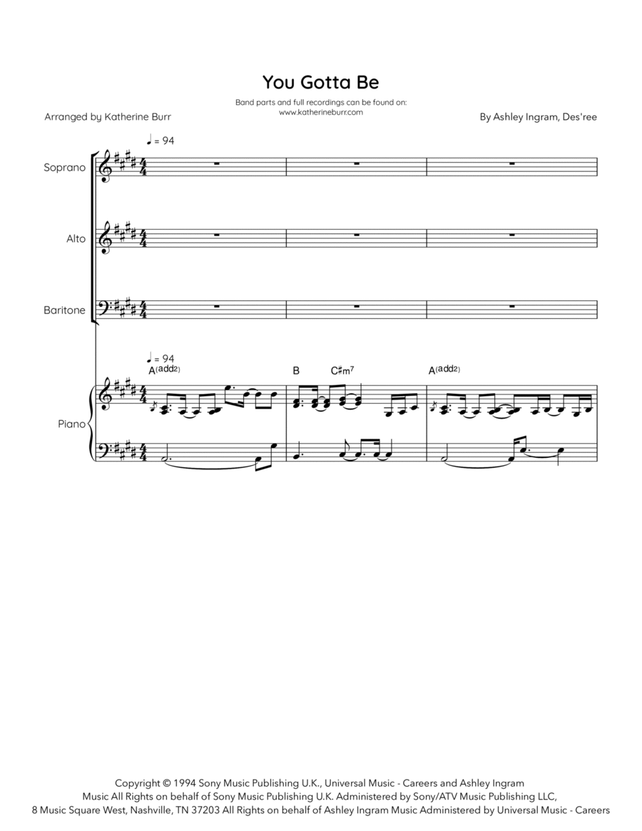 You Gotta Be 3-Part scores gallery preview page 1