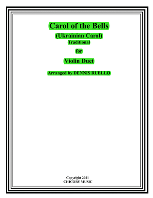 Book cover for Carol of the Bells (Ukrainian Carol) - Violin Duet - Intermediate