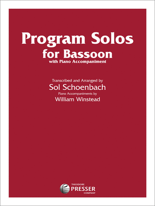 Book cover for Program Solos For Bassoon
