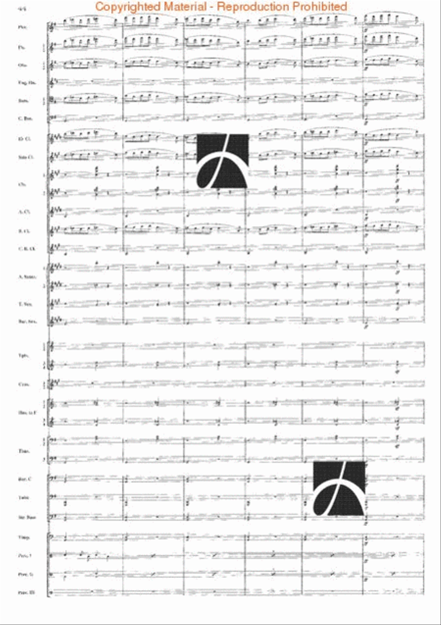 Belkis, Regina Di Saba (Part II) Concert Band scores gallery preview page 44