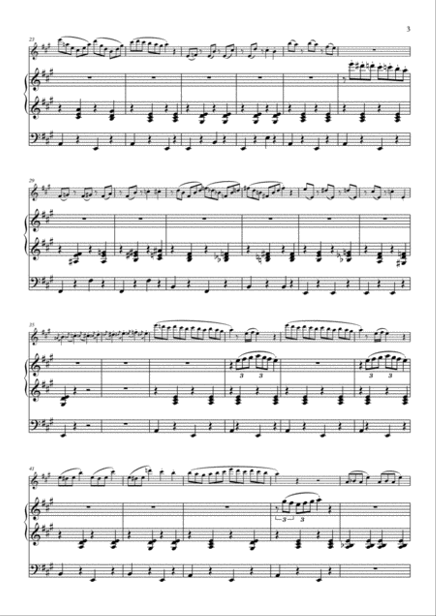 Scherzo brillante for piccolo (flute) and organ Woodwind Duet scores gallery preview page 3