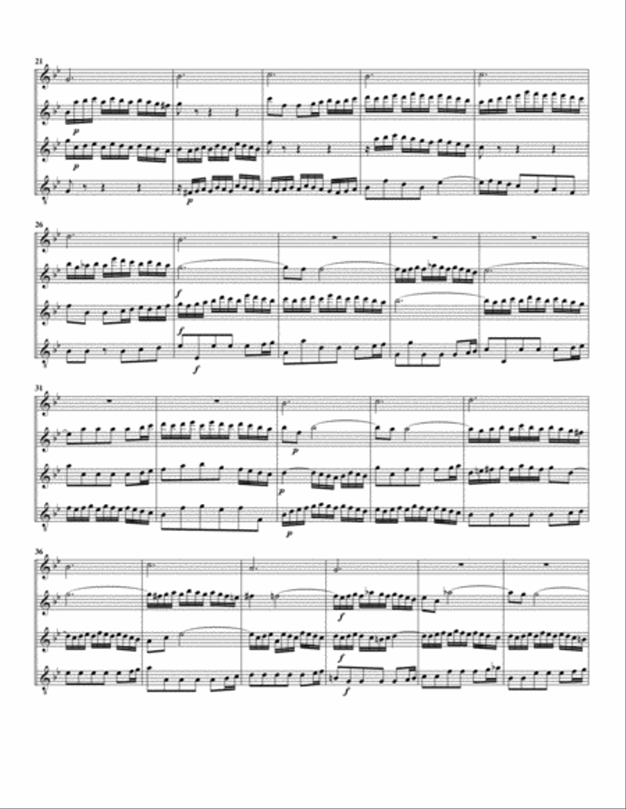 Choral: Der du bist dem Vater gleich from cantata BWV 36 (Arrangement for 4 recorders) Recorder scores gallery preview page 2