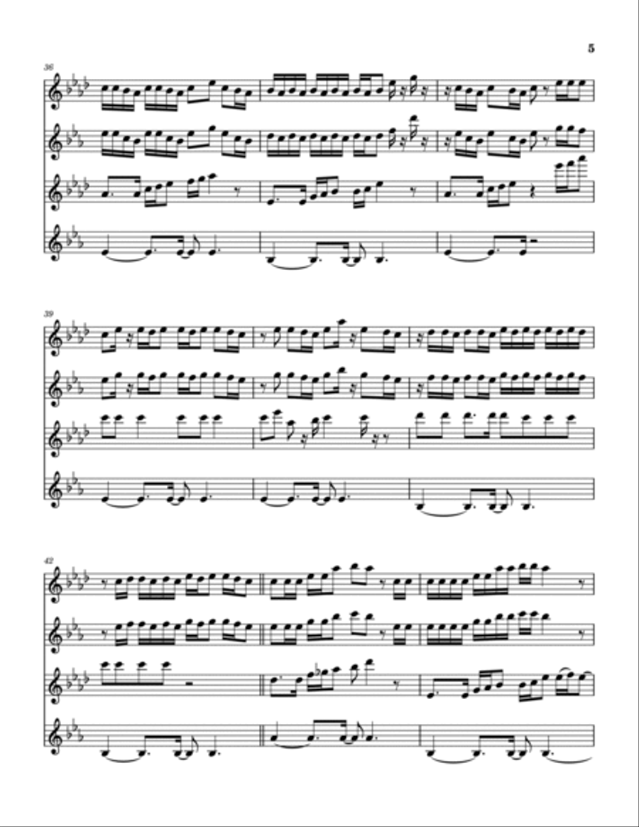 Fancy Like Christmas Fancy Like Christmas Saxophone Quartet scores gallery preview page 6