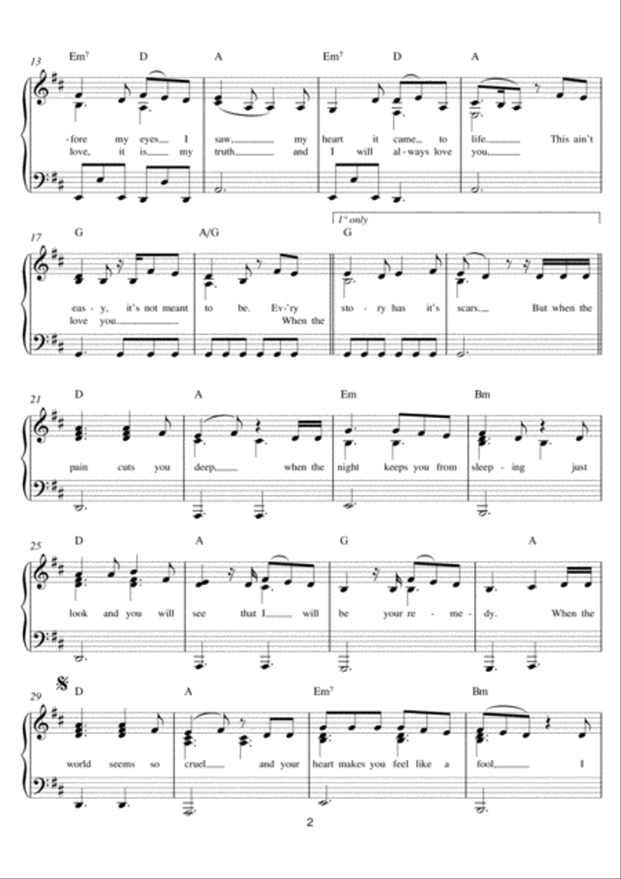 Remedy Easy Piano scores gallery preview page 2