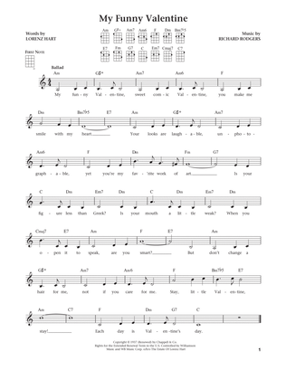 My Funny Valentine (from The Daily Ukulele) (arr. Liz and Jim Beloff)