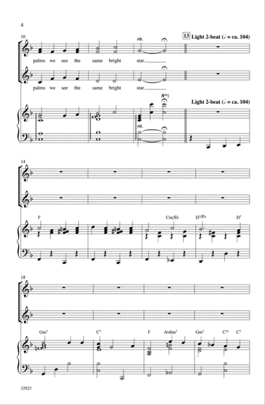 Mele Kalikimaka Mele Kalikimaka Women's Choir scores gallery preview page 3