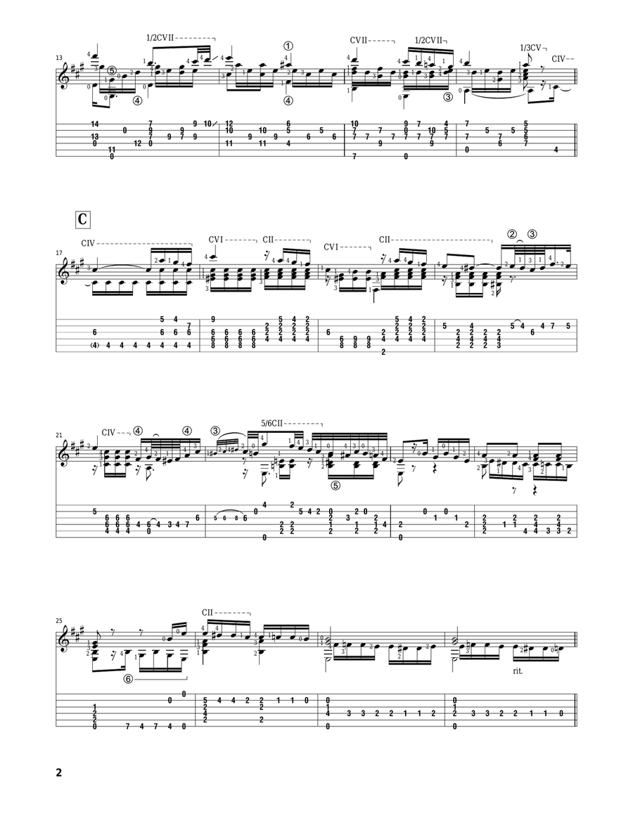 Adagio Acoustic Guitar scores gallery preview page 2