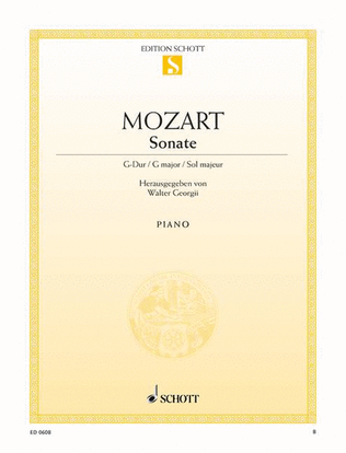 Book cover for Sonata No. 5 in G Major, KV 283