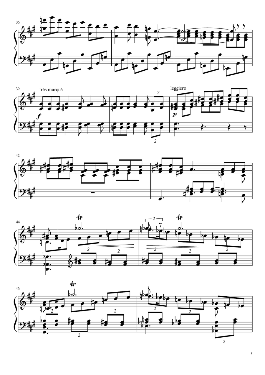 Fétes de trois Nocturnes by Debussy Piano Solo scores gallery preview page 5