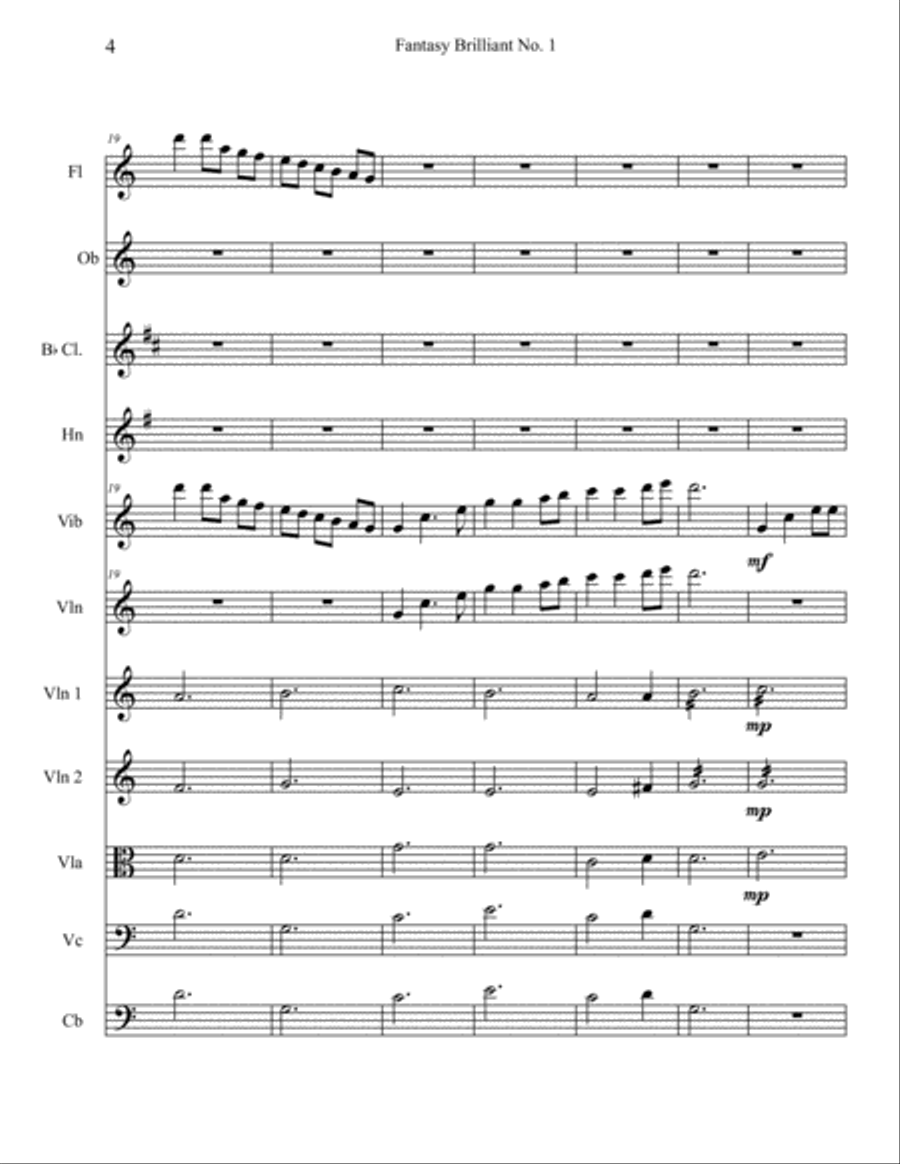Fantasy Brilliant No 1 Jozef Sebastian Chamber Orchestra scores gallery preview page 4