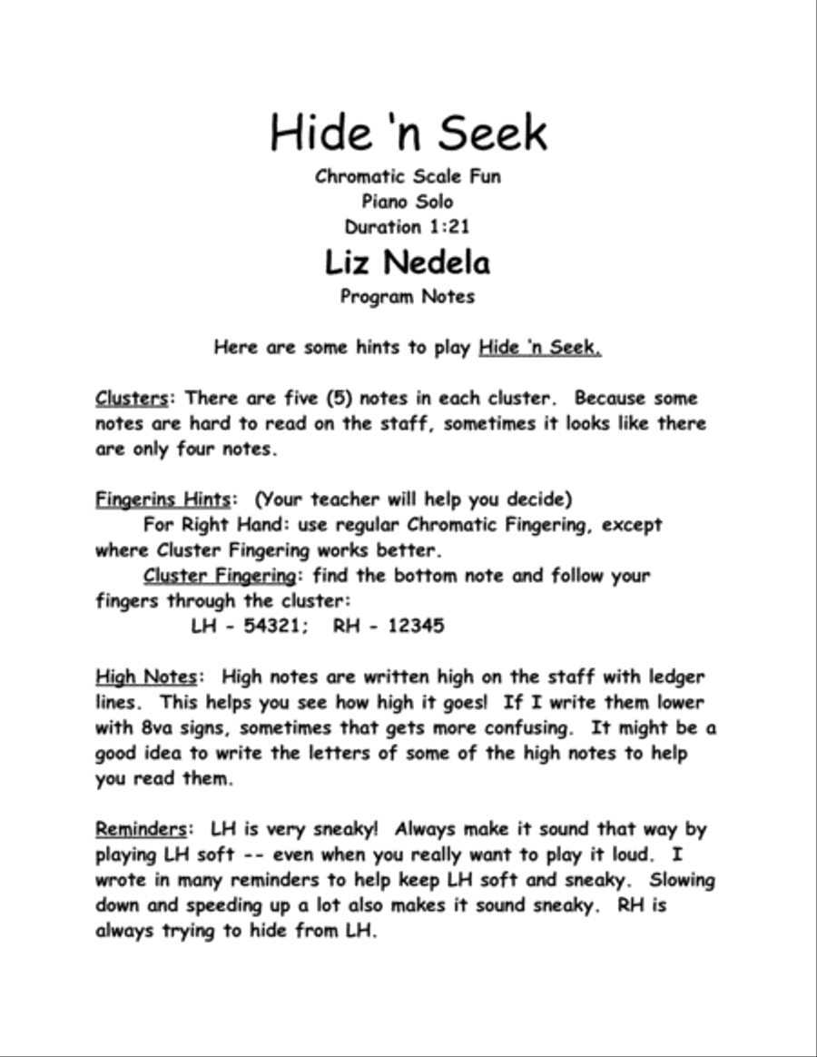 Hide 'n Seek Piano Method scores gallery preview page 2