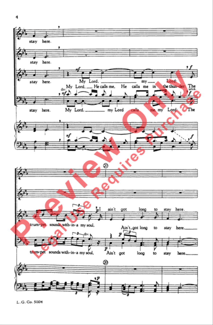 Steal Away 4-Part scores gallery preview page 4