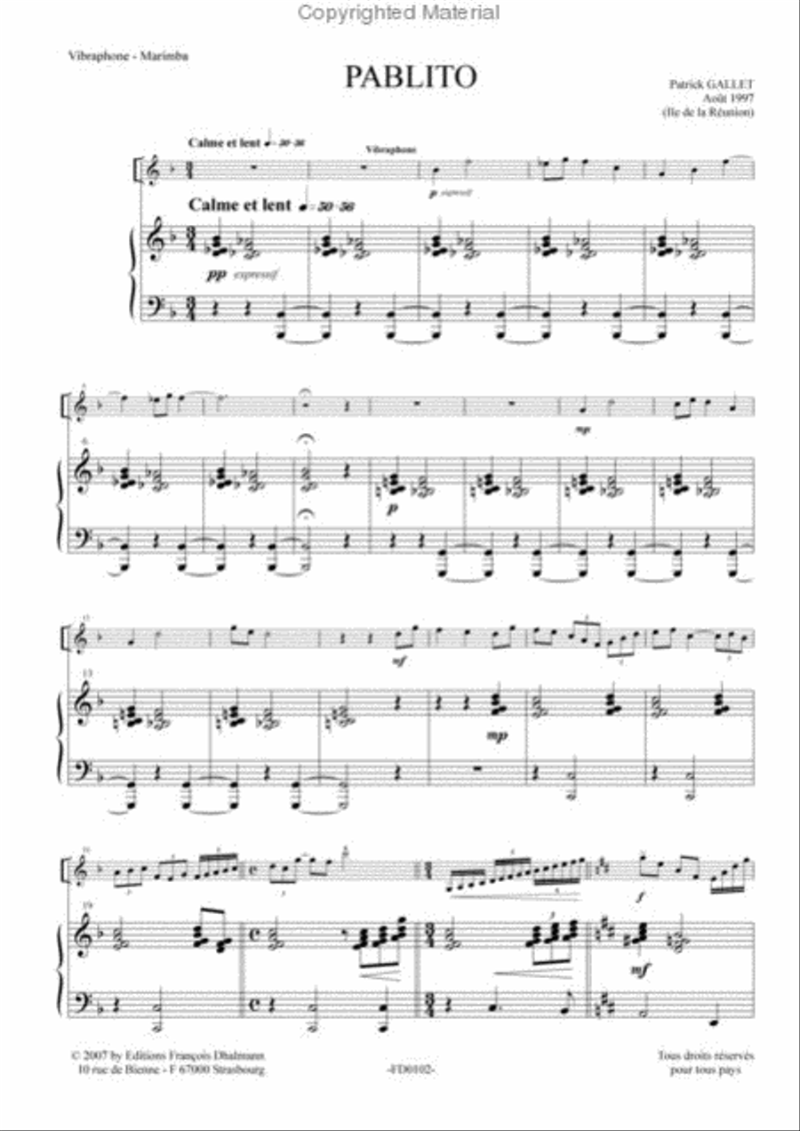 Pablito Piano scores gallery preview page 2