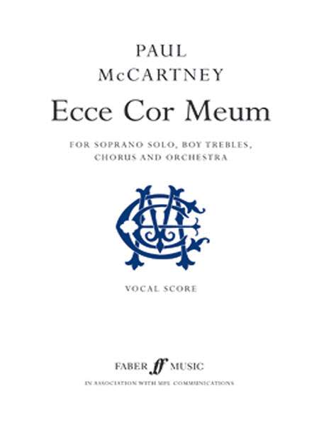 Paul McCartney: Ecce Cor Meum (Vocal Score)