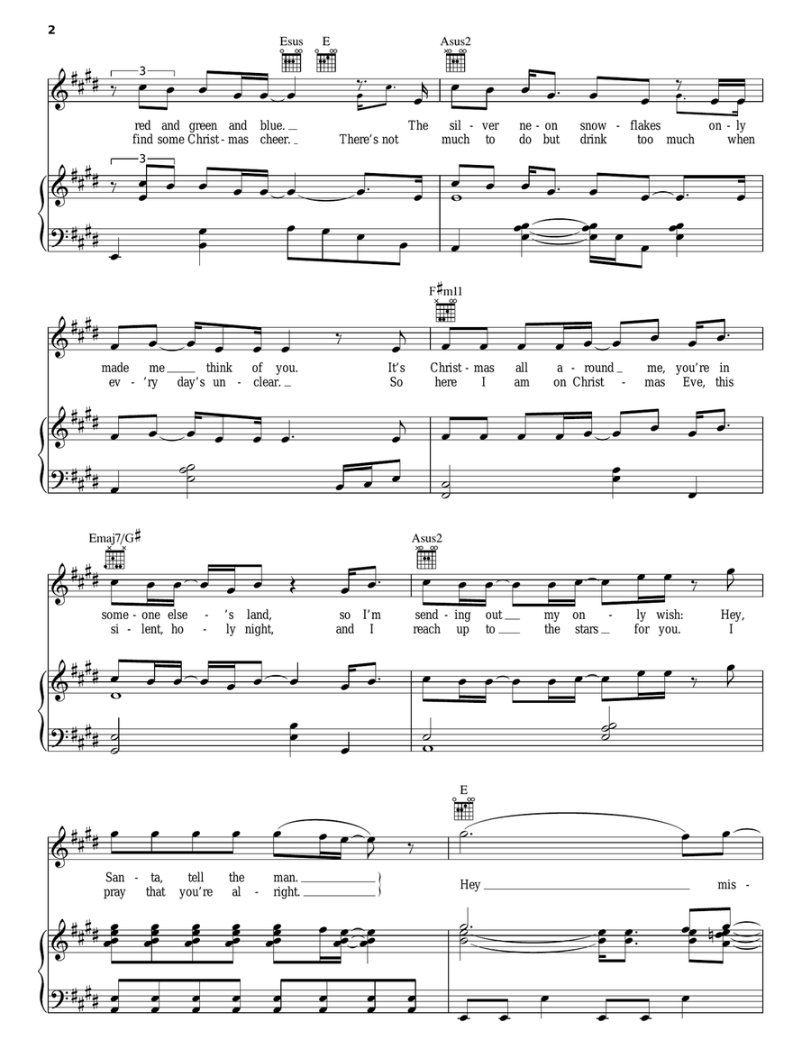 Christmas In America Christmas In America Piano, Vocal, Guitar scores gallery preview page 2