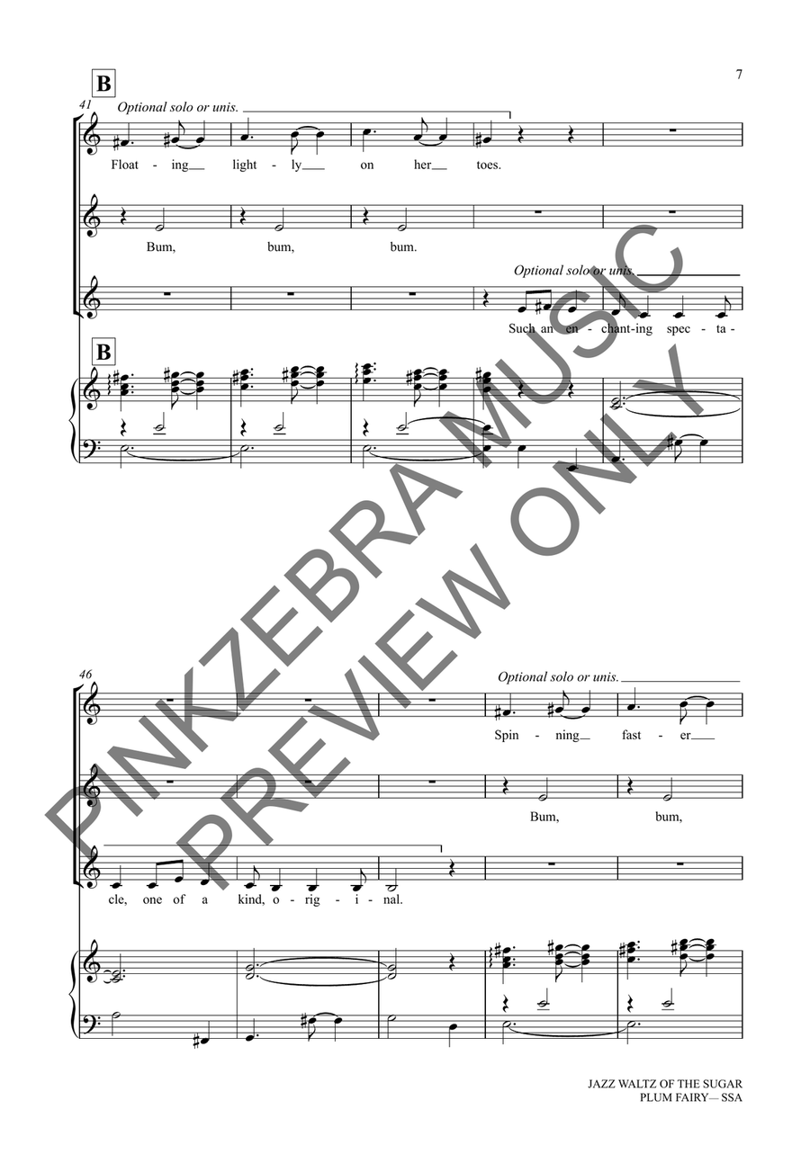 Jazz Waltz of the Sugar Plum Fairy (SSA) SSA scores gallery preview page 8