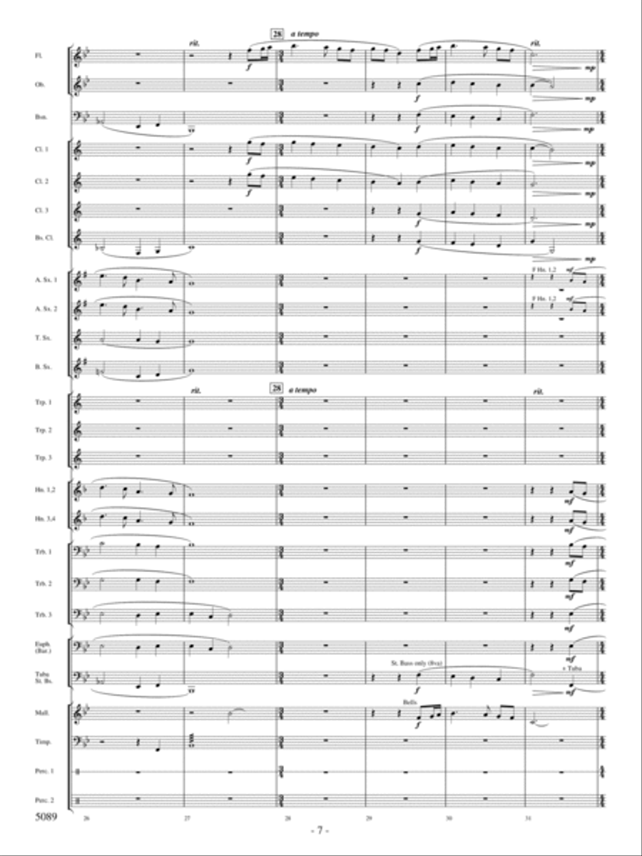 For Thy Courts Above For Thy Courts Above Concert Band scores gallery preview page 6