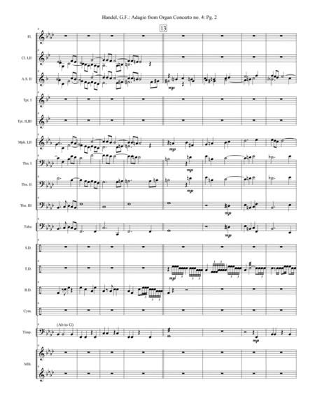 Adagio from the Organ Concerto no. 4 - Extra Score