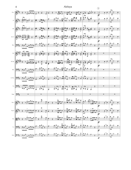 Hallelujah Chorus from The Messiah Oratorio. Intermediate full orchestra. Score & parts. image number null