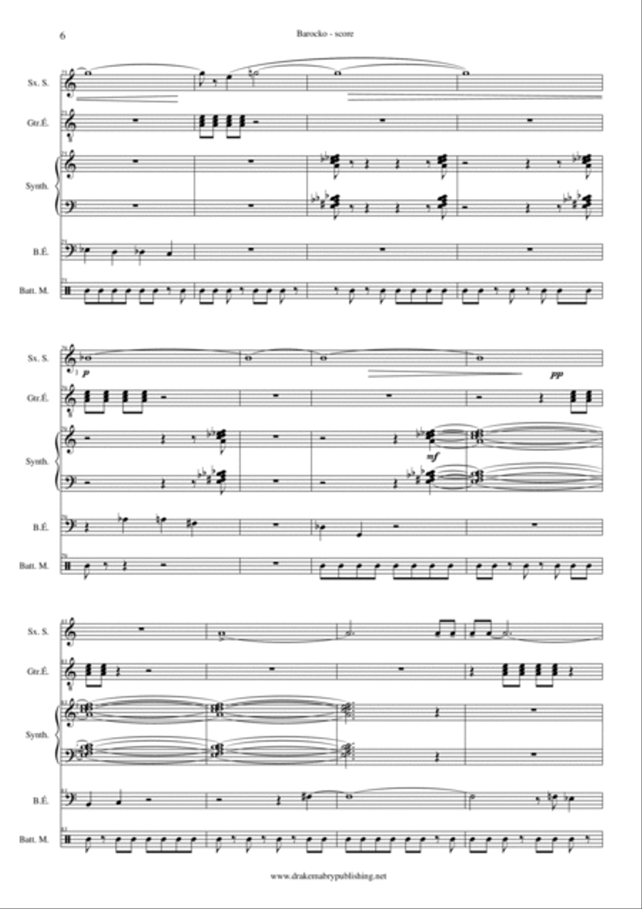 9.10.89 Barocko (score and parts) Small Ensemble scores gallery preview page 6