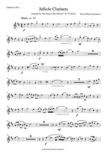Jellicle Clarinets for clarinet quartet (3 B flats and 1 Bass) image number null