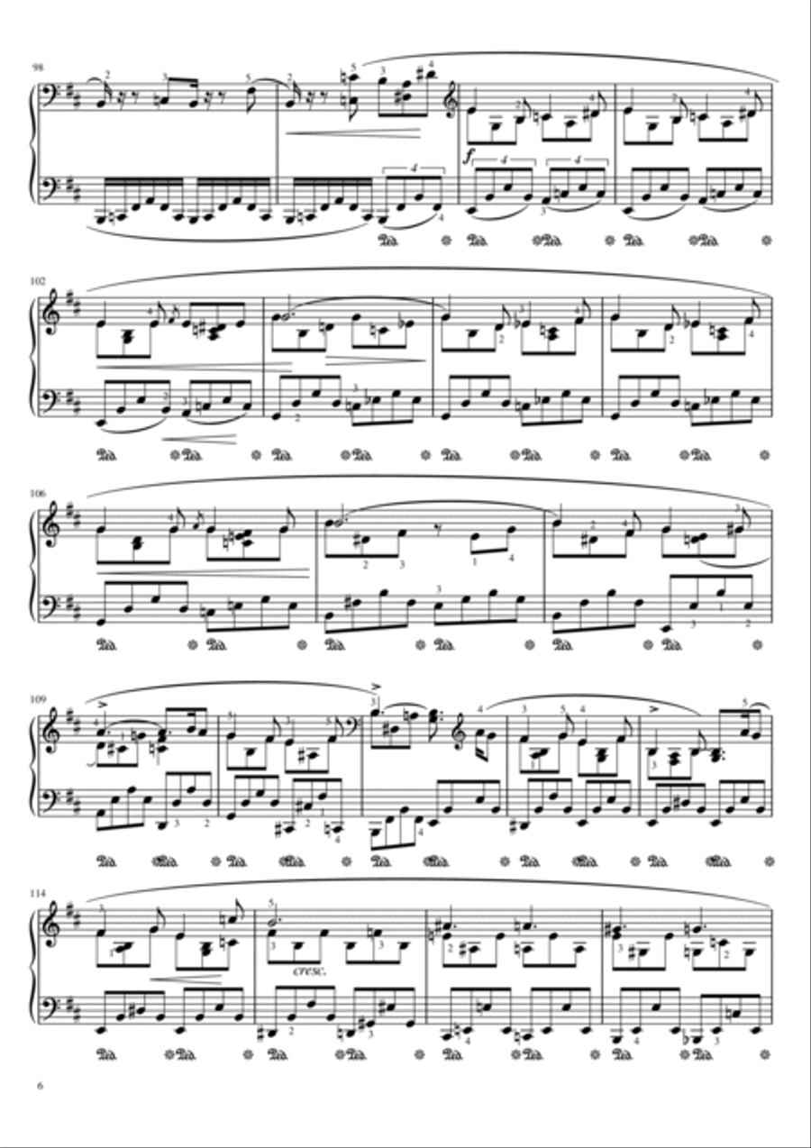 Chopin - Piano Sonata No.3, Op.58 4st Mov IV Finale - Original For Piano Solo With Fingering Piano Solo scores gallery preview page 6
