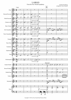 Largo from the New World Symphony by Dvorak (mixed ensemble)