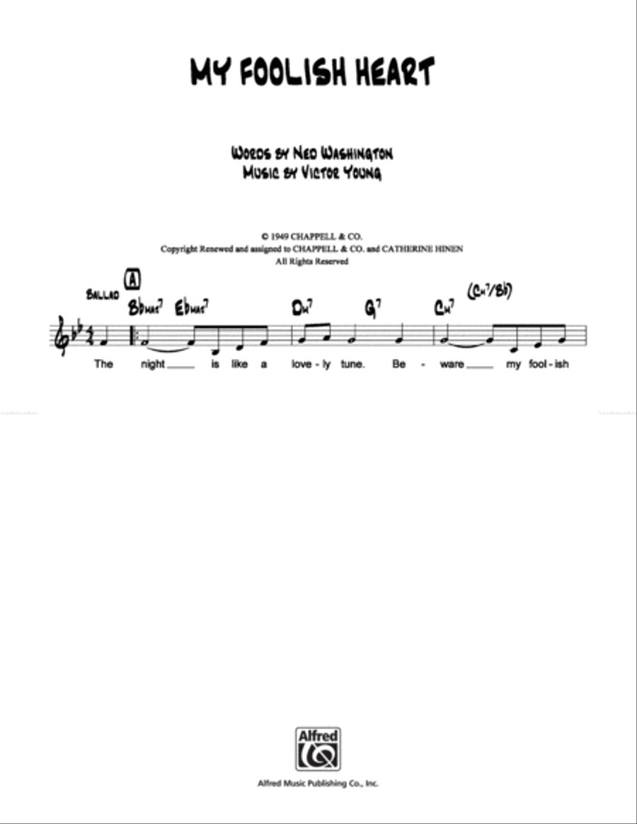My Foolish Heart My Foolish Heart School and Community scores gallery preview page 1