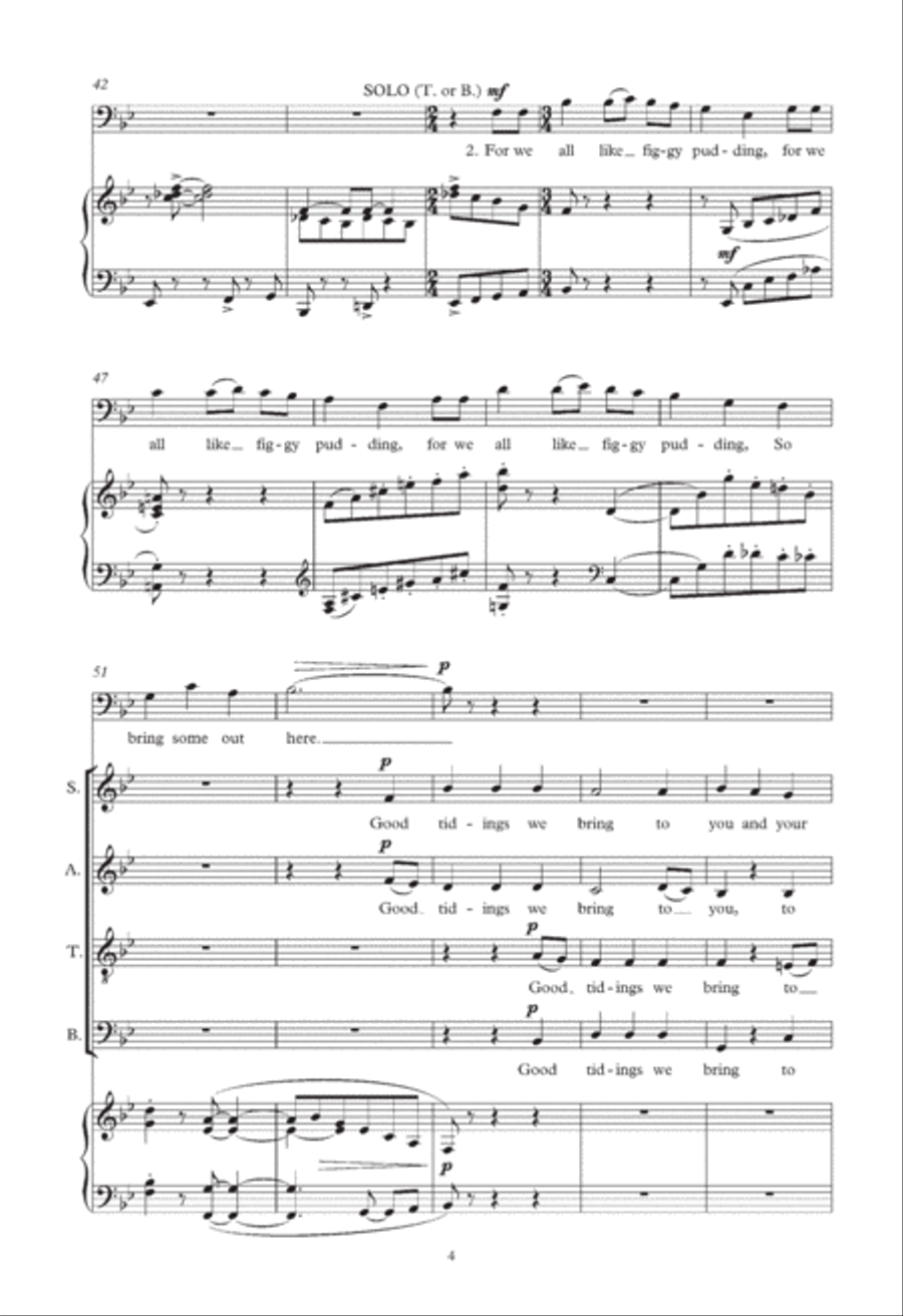 We Wish You A Merry Christmas (arr. John Gardner) 4-Part scores gallery preview page 4