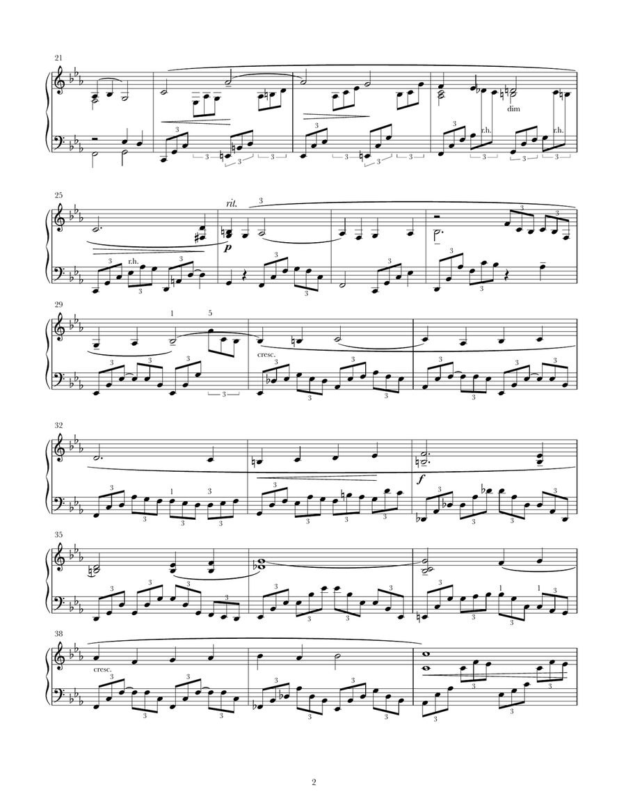 Piano Concerto No. 2 in C minor (first movement) Piano Solo scores gallery preview page 2
