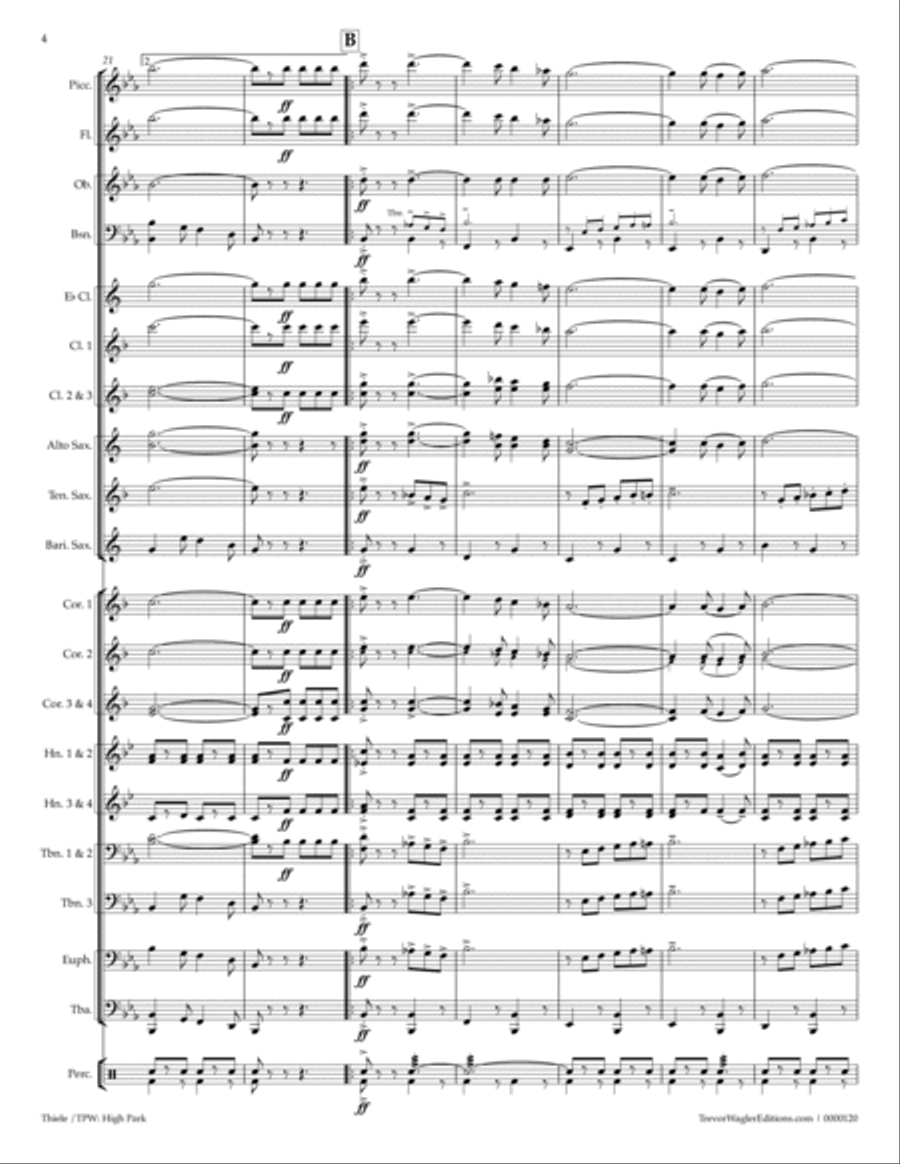 High Park High Park Concert Band scores gallery preview page 6