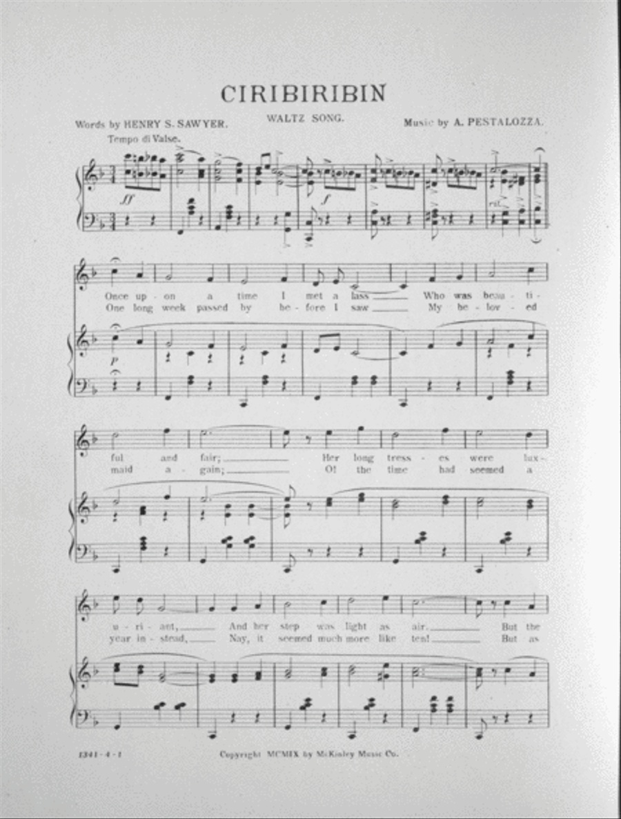Ciribiribin. Valse Chantante (Vocal Waltz) Voice scores gallery preview page 2