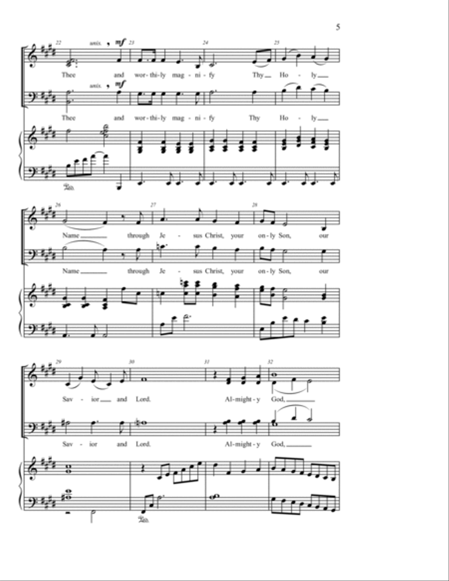 Cleanse The Thoughts Of Our Hearts 4-Part scores gallery preview page 3