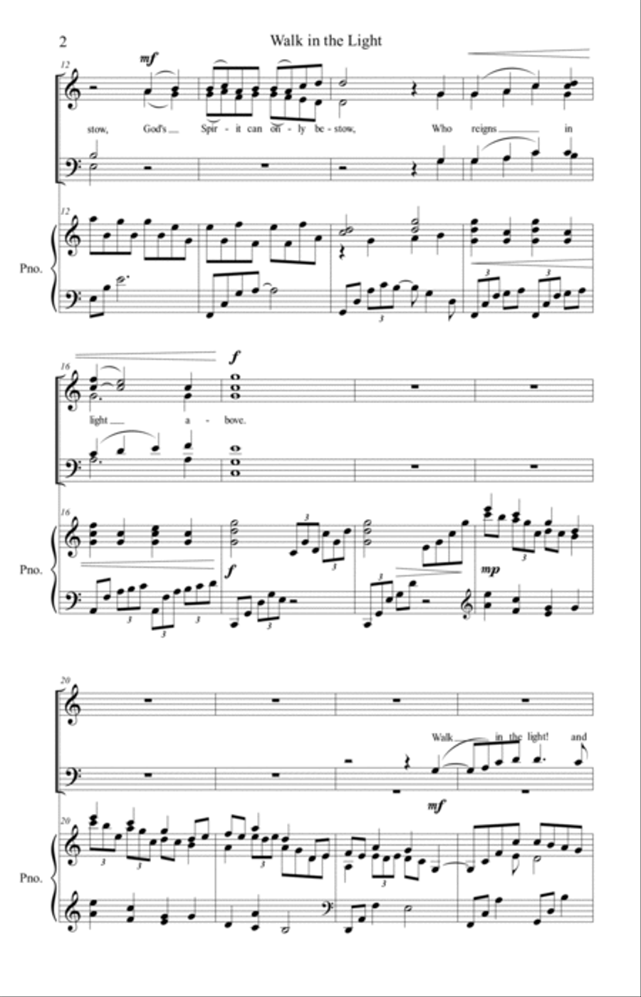 Walk in the Light 4-Part scores gallery preview page 2
