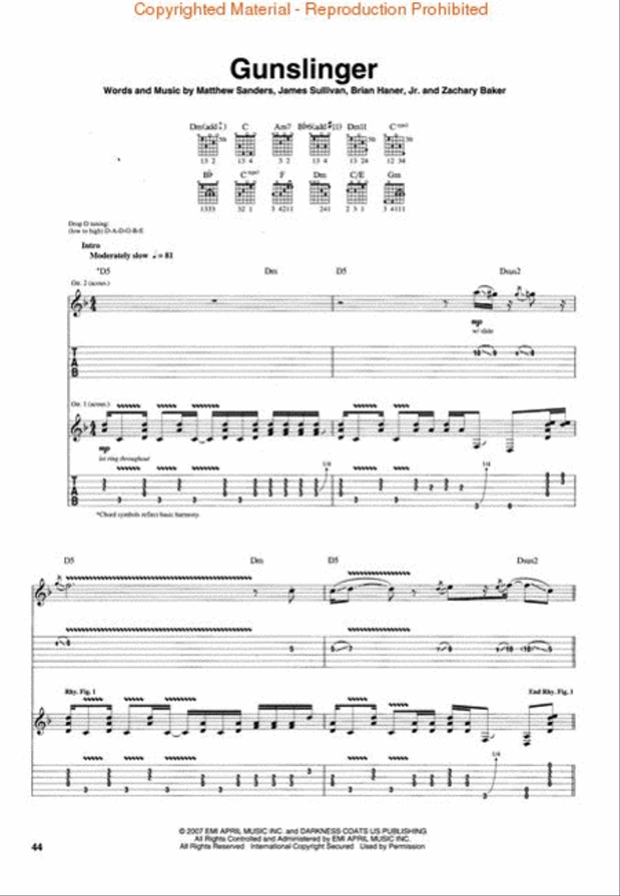 Avenged Sevenfold Electric Guitar scores gallery preview page 4