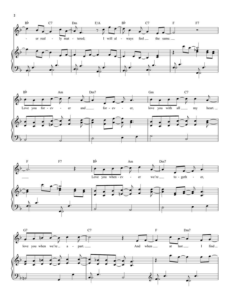 I Will Piano, Vocal scores gallery preview page 2