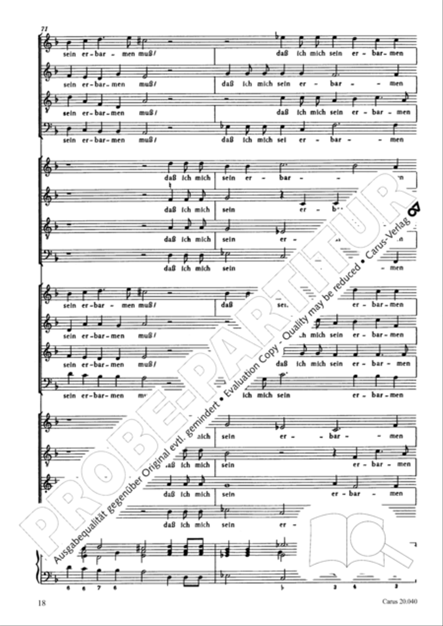 Is Ephraim my dear son? (Ist nicht Ephraim mein teurer Sohn) 4-Part scores gallery preview page 19