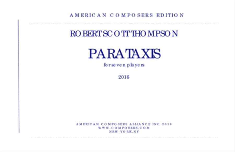 [Thompson] Parataxis Large Ensemble scores gallery preview page 1