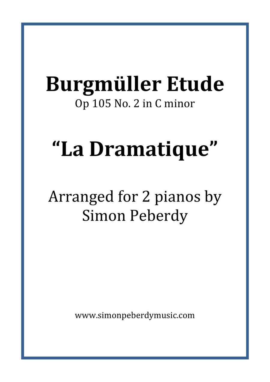 Burgmüller Etude Op 105 No.2 for 2 pianos "La Dramatique" image number null