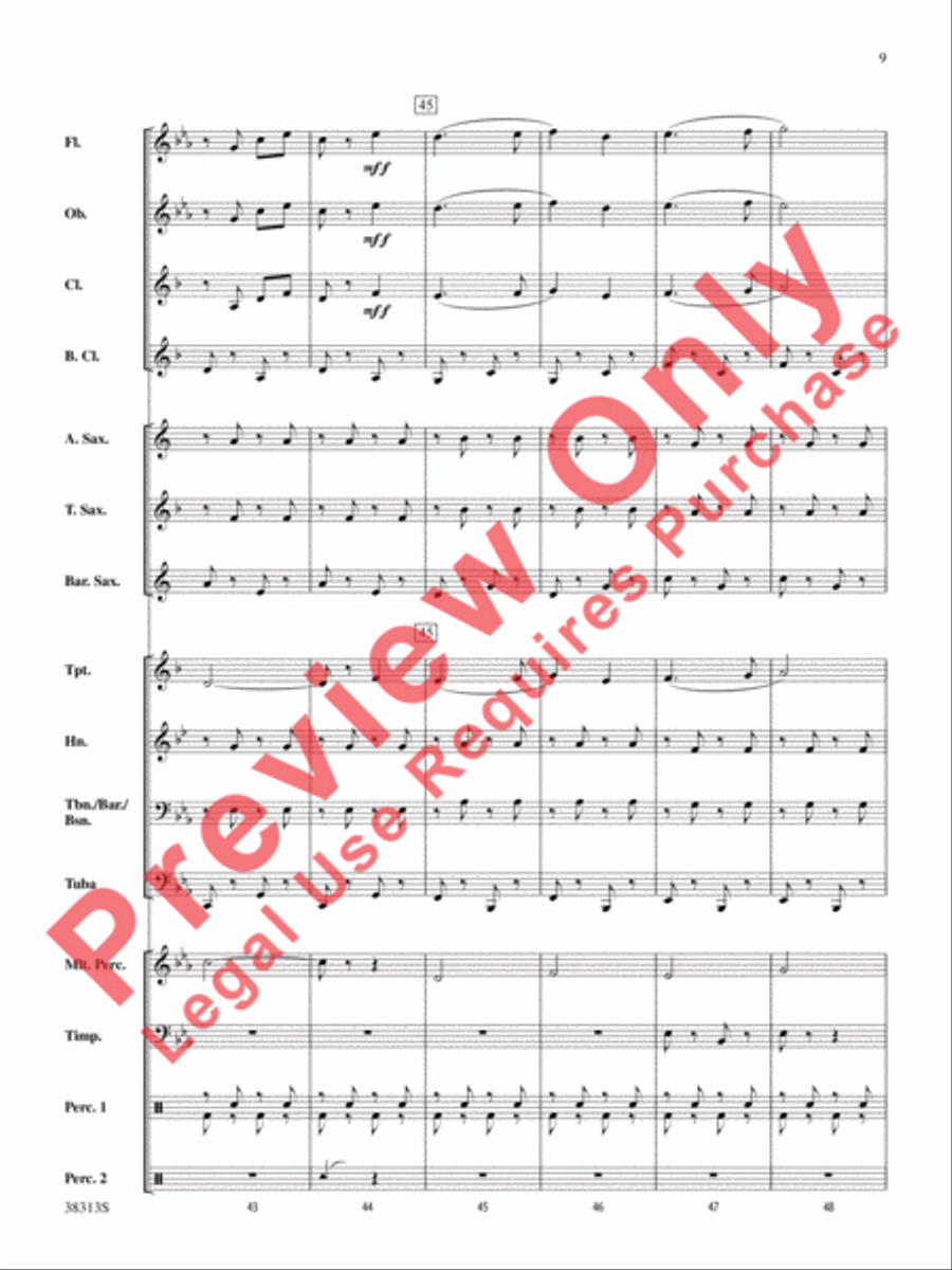 The Chimes of Liberty Concert Band scores gallery preview page 10