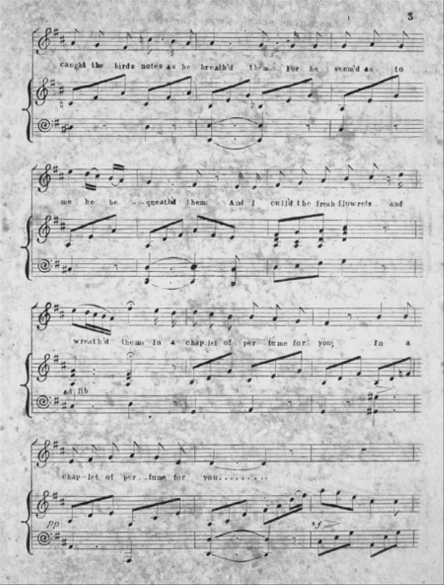 I've Been Where Fresh Flowers Are Springing. A Ballad Voice scores gallery preview page 3