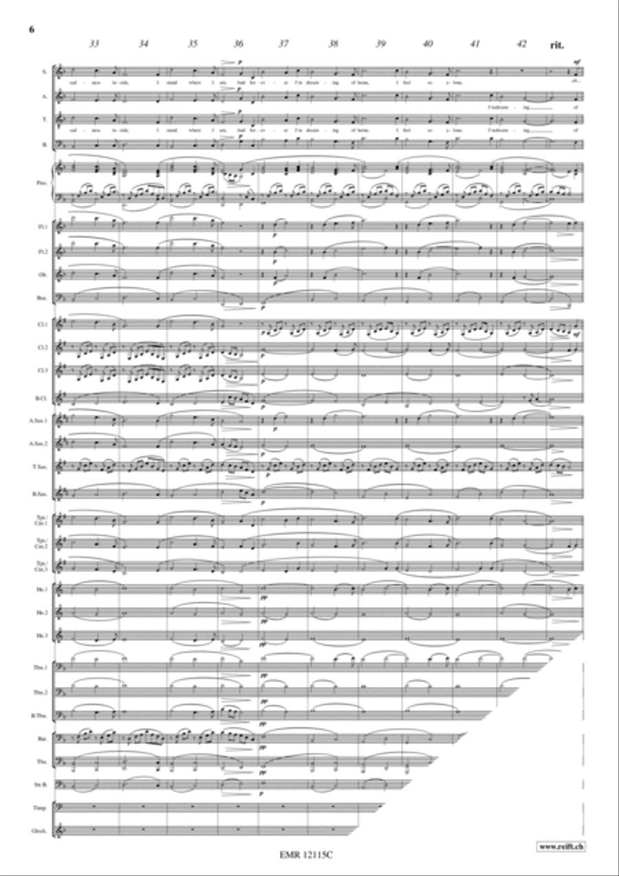 I'm Dreaming Of Home 4-Part scores gallery preview page 6